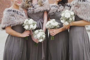 Winter-Wedding-Gray-Bridesmaid-Dresses