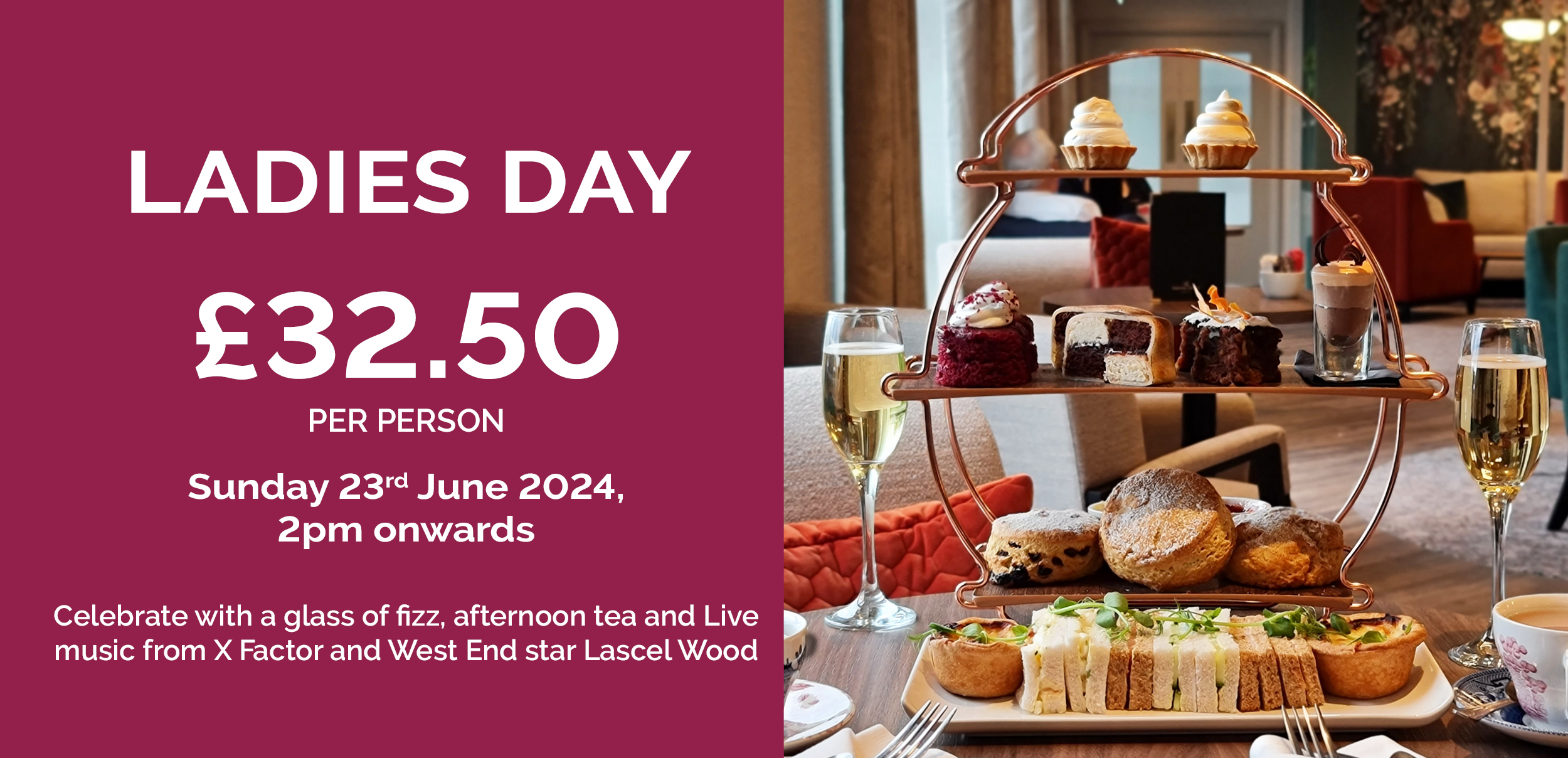 Ladies Day £32.50 Sunday 23rd June 2024, 2PM onwards